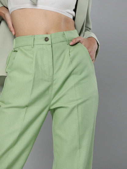 Women's Mint Green Tapered Pants