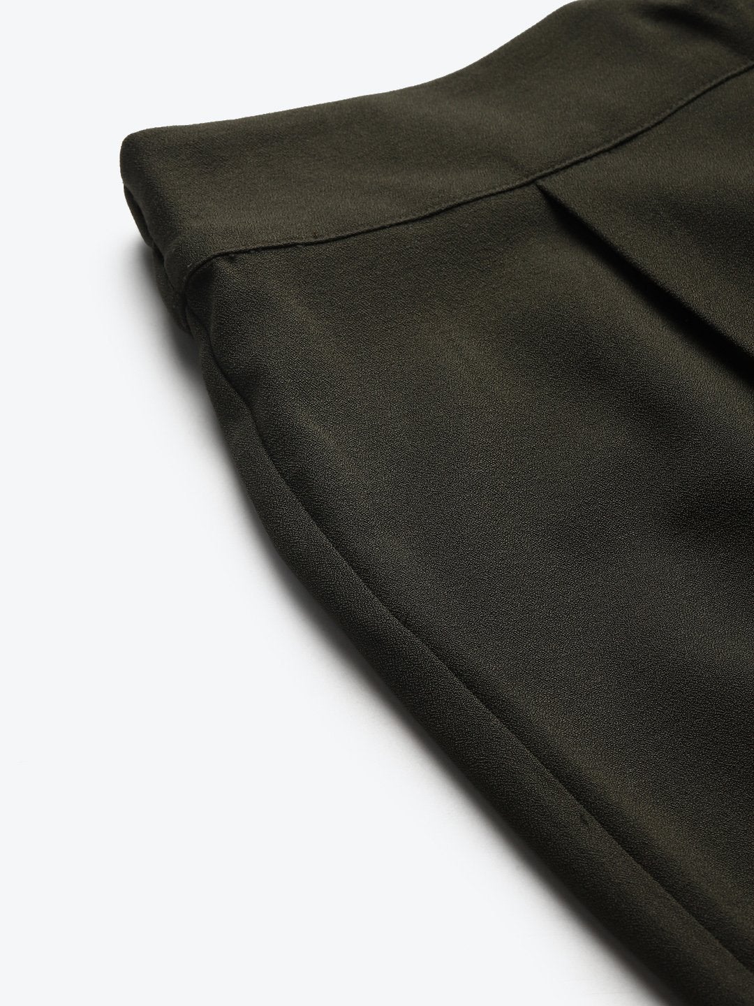 Women's Olive Flared Palazzo Pants