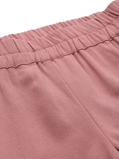 Women's Pink Roll Up Pants