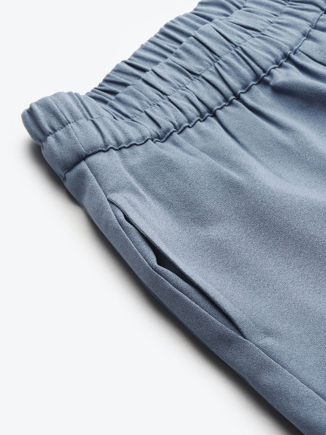 Women's Blue Roll Up Pants