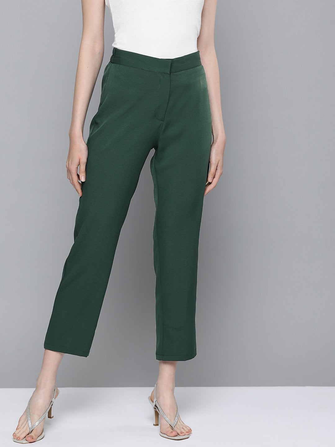 Women's Emerald Green Tapered Pants