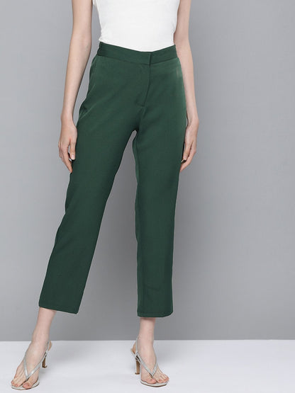 Women's Emerald Green Tapered Pants
