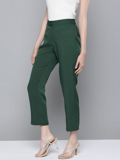Women's Emerald Green Tapered Pants