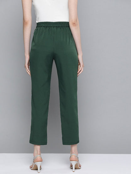 Women's Emerald Green Tapered Pants