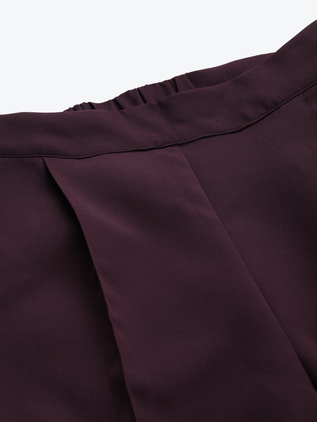 Women's Burgundy Tailored Fit Pants