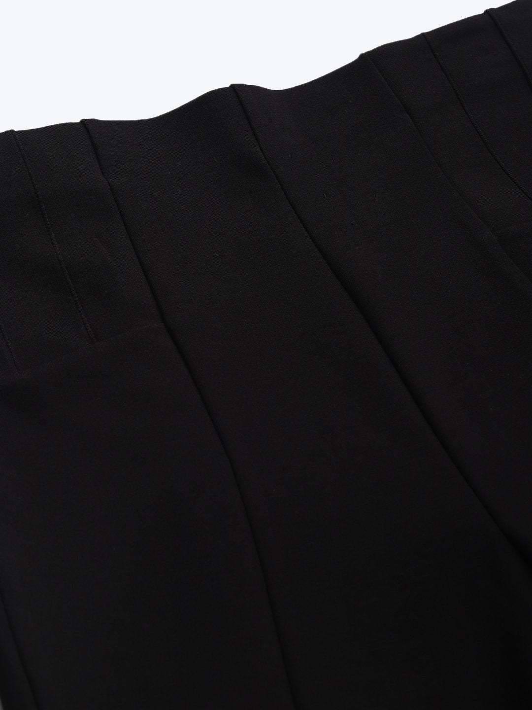 Women's Black Back Zipper High Waist Jeggings