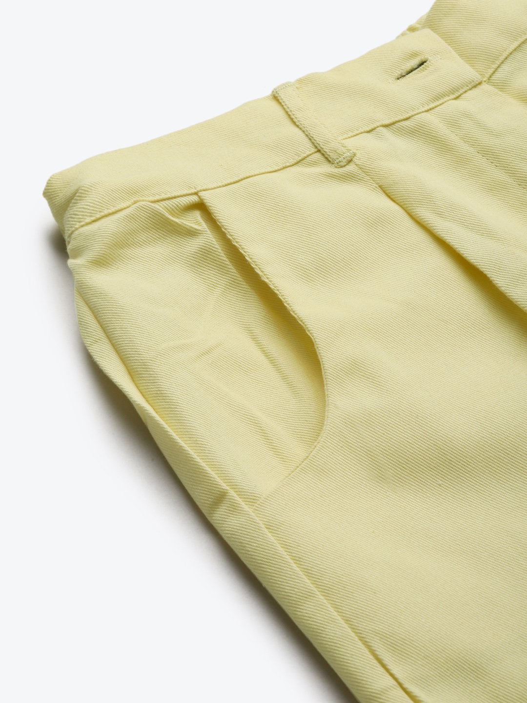 Women's Yellow Twill Straight Pants