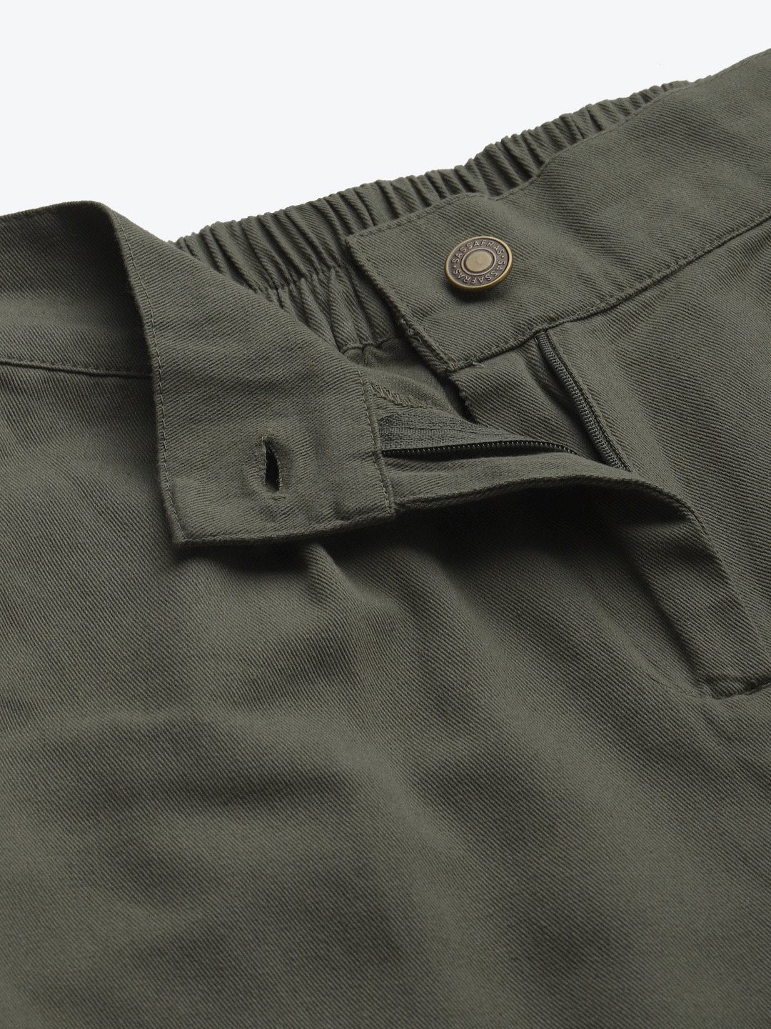 Women's Olive Twill Straight Pants