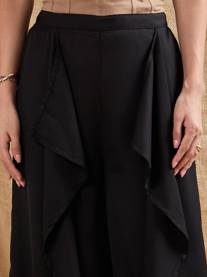Women's Black Solid Pant