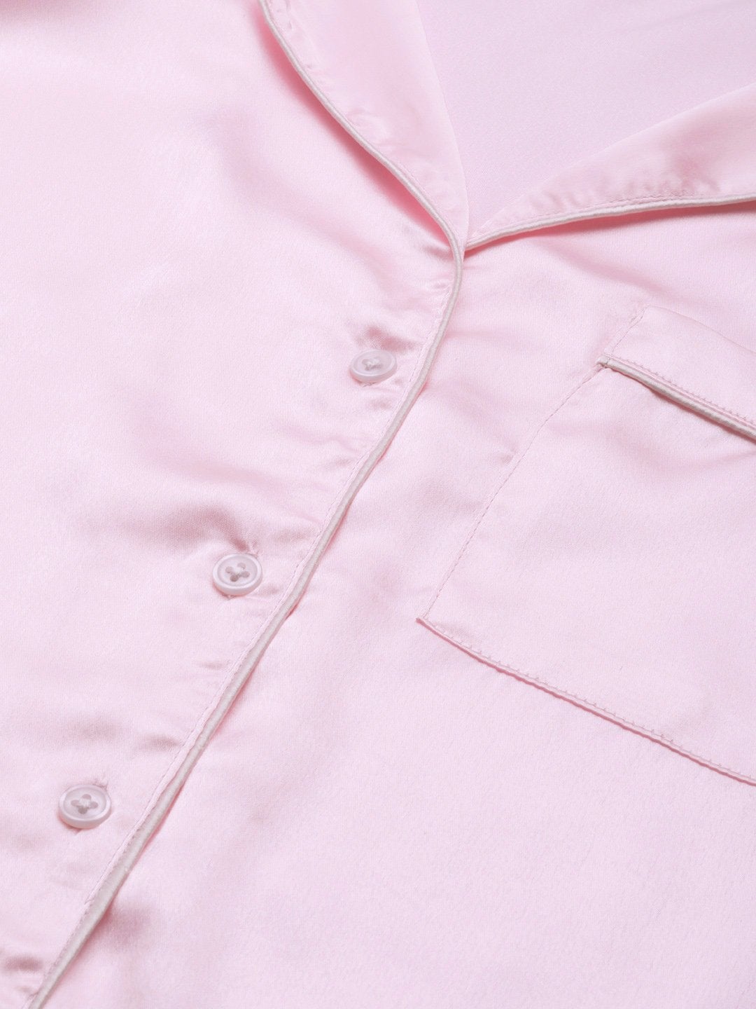 Women's Pink Satin Night Suit