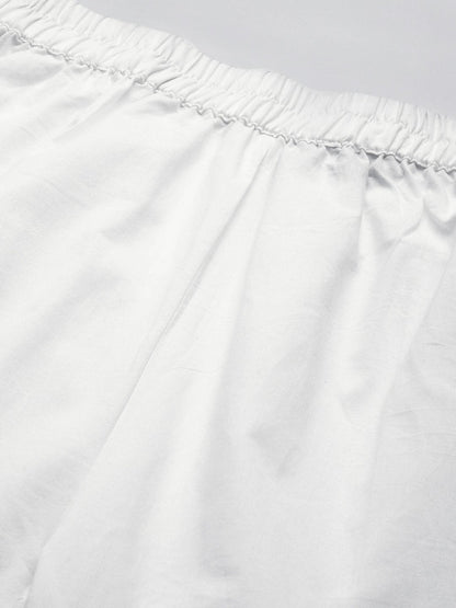 Women's Off-White Cotton Night Suit