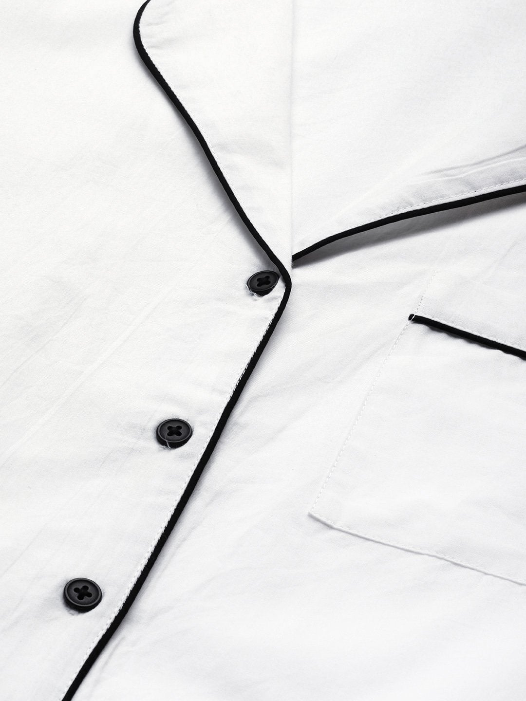 Women's Off-White Cotton Night Suit