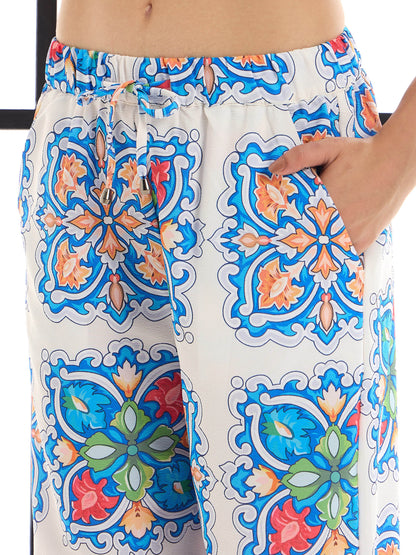 Women's White Floral Co-Ord Set