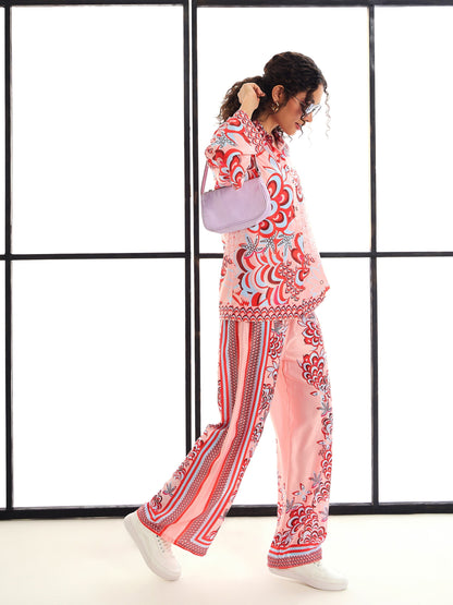 Women's Pink Floral Co-Ord Set