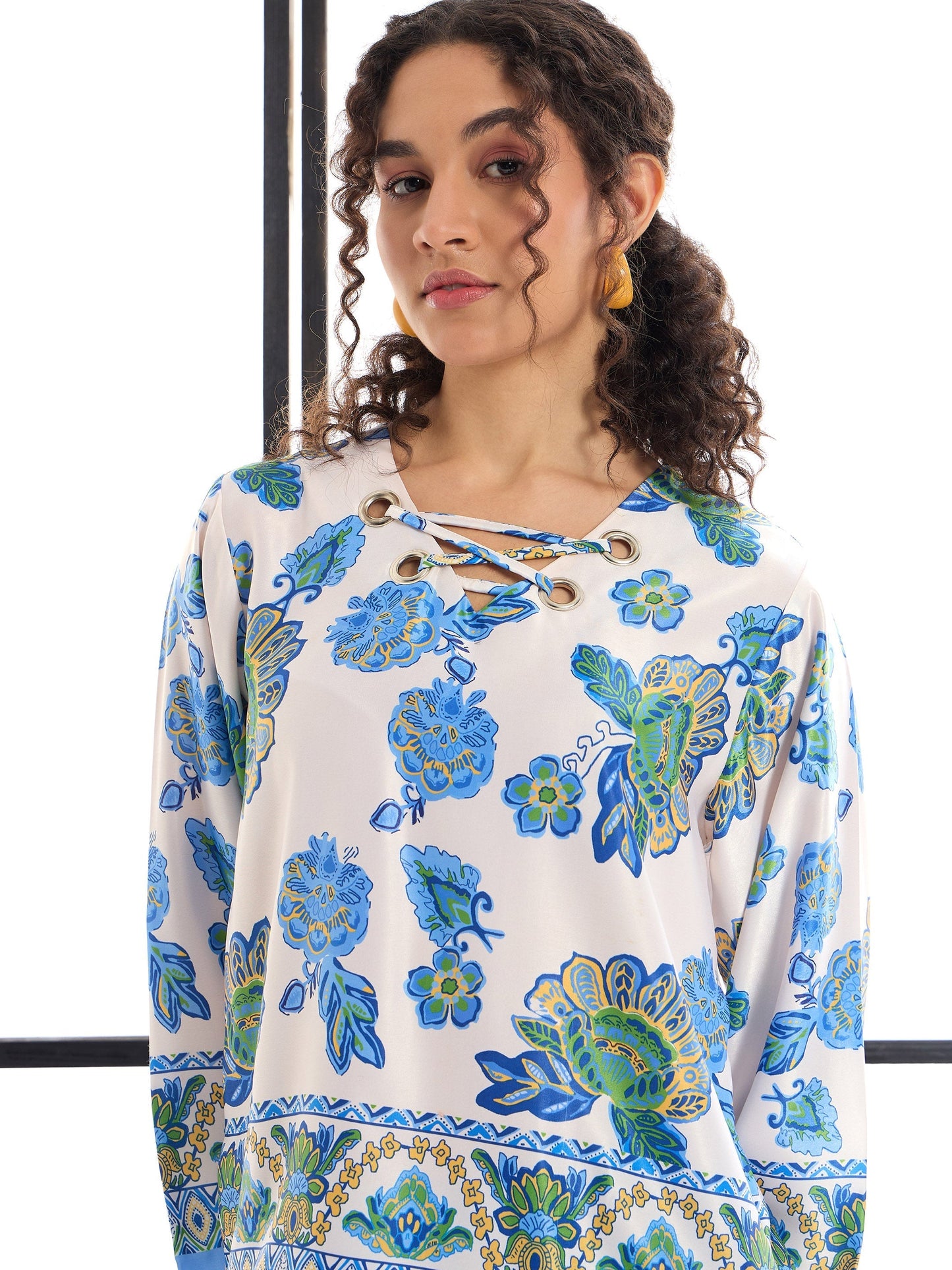Women's White Floral Co-Ord Set