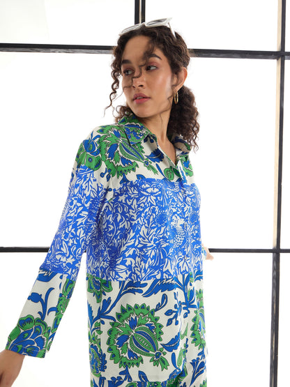 Women's Green Floral Co-Ord Set
