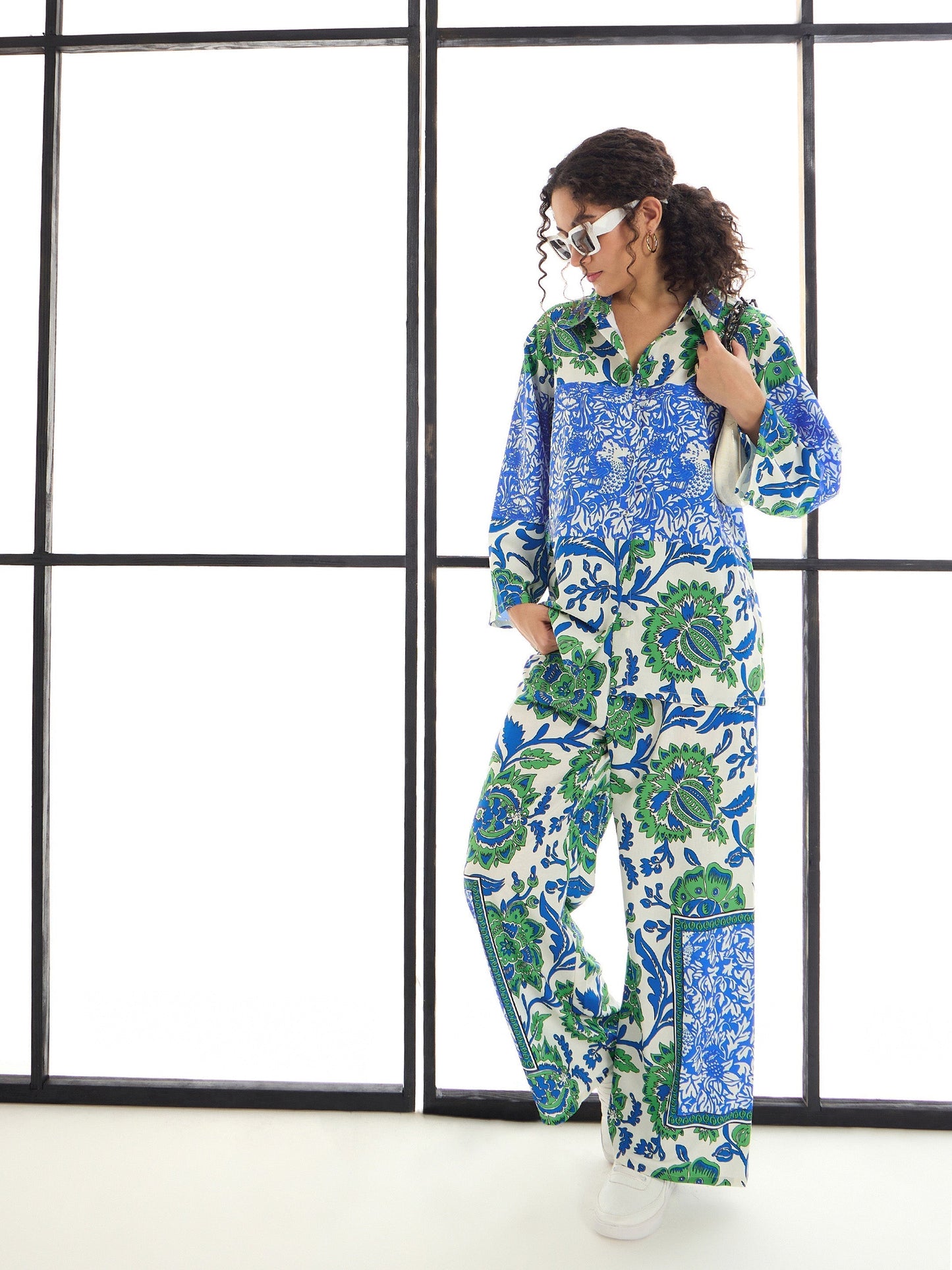 Women's Green Floral Co-Ord Set