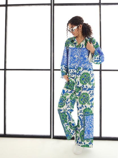 Women's Green Floral Co-Ord Set