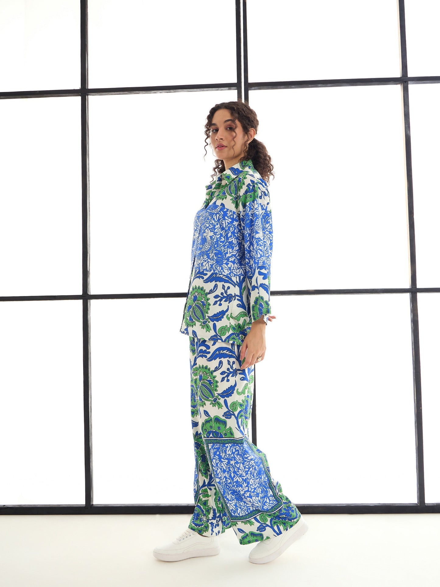 Women's Green Floral Co-Ord Set