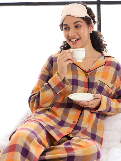 Women's Beige Strong Night Suit