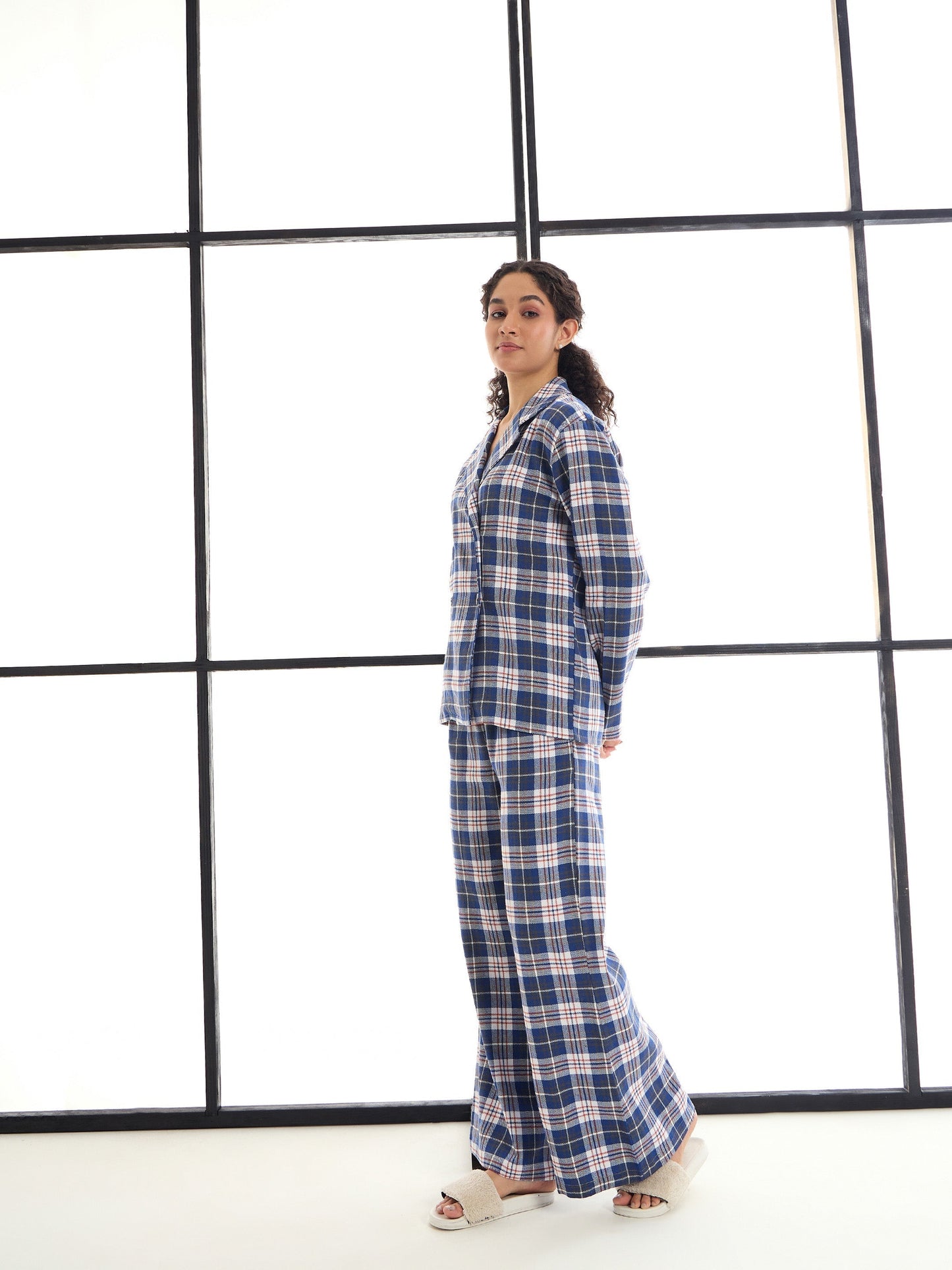 Women's Navy Blue Strong Night Suit