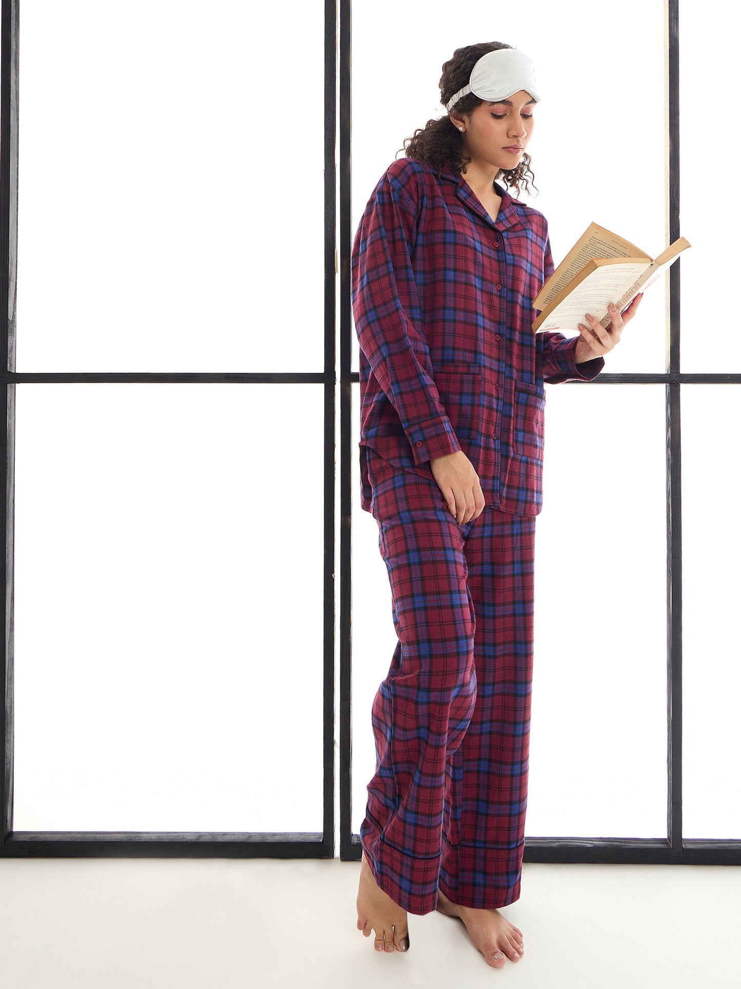 Women's Maroon Strong Night Suit
