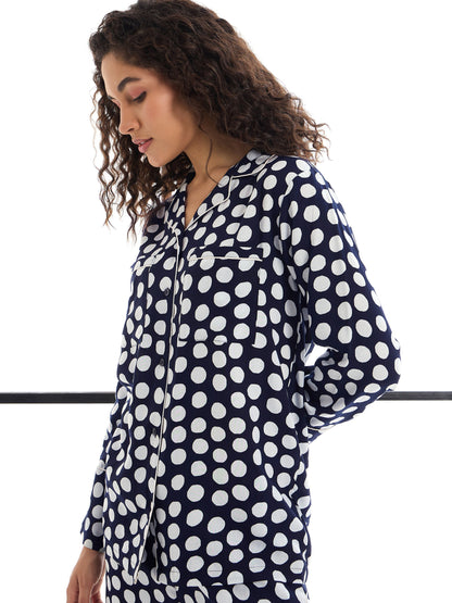 Women's Blue Strong Night Suit