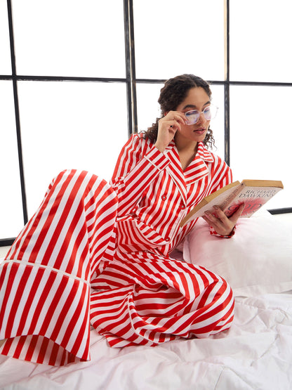 Women's Red Strong Night Suit