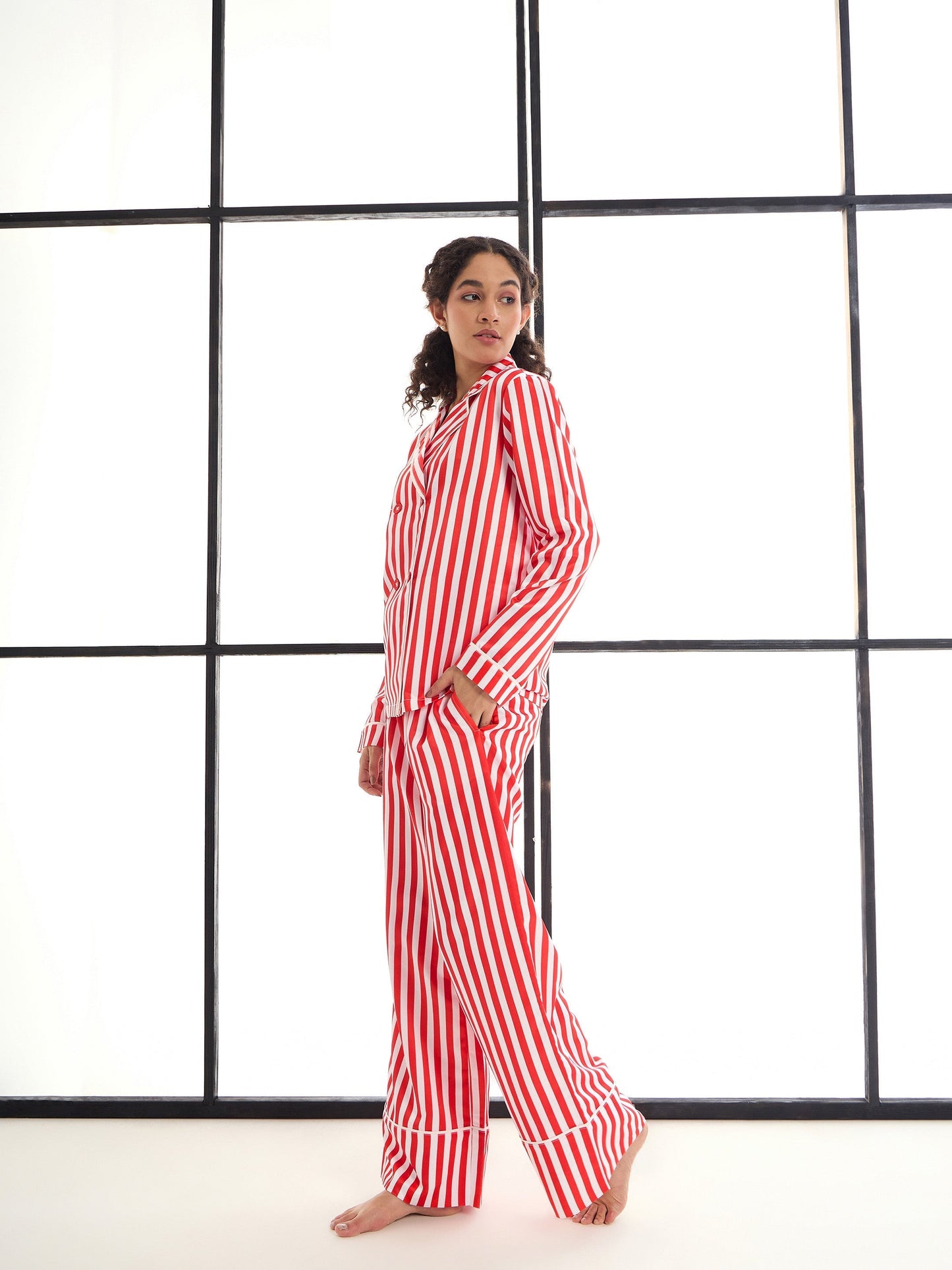 Women's Red Strong Night Suit