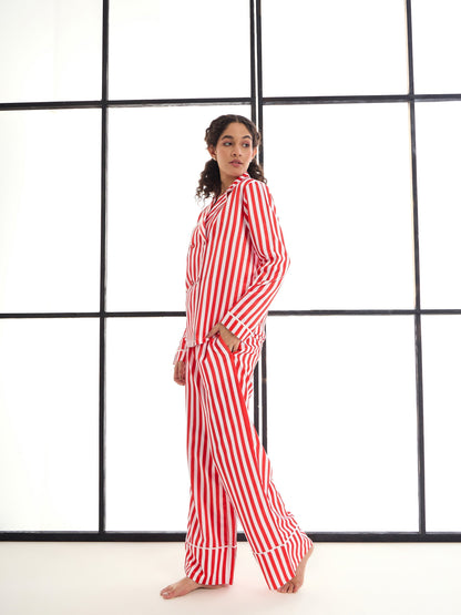 Women's Red Strong Night Suit