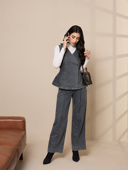 Women's Black Wash Co-Ord Set
