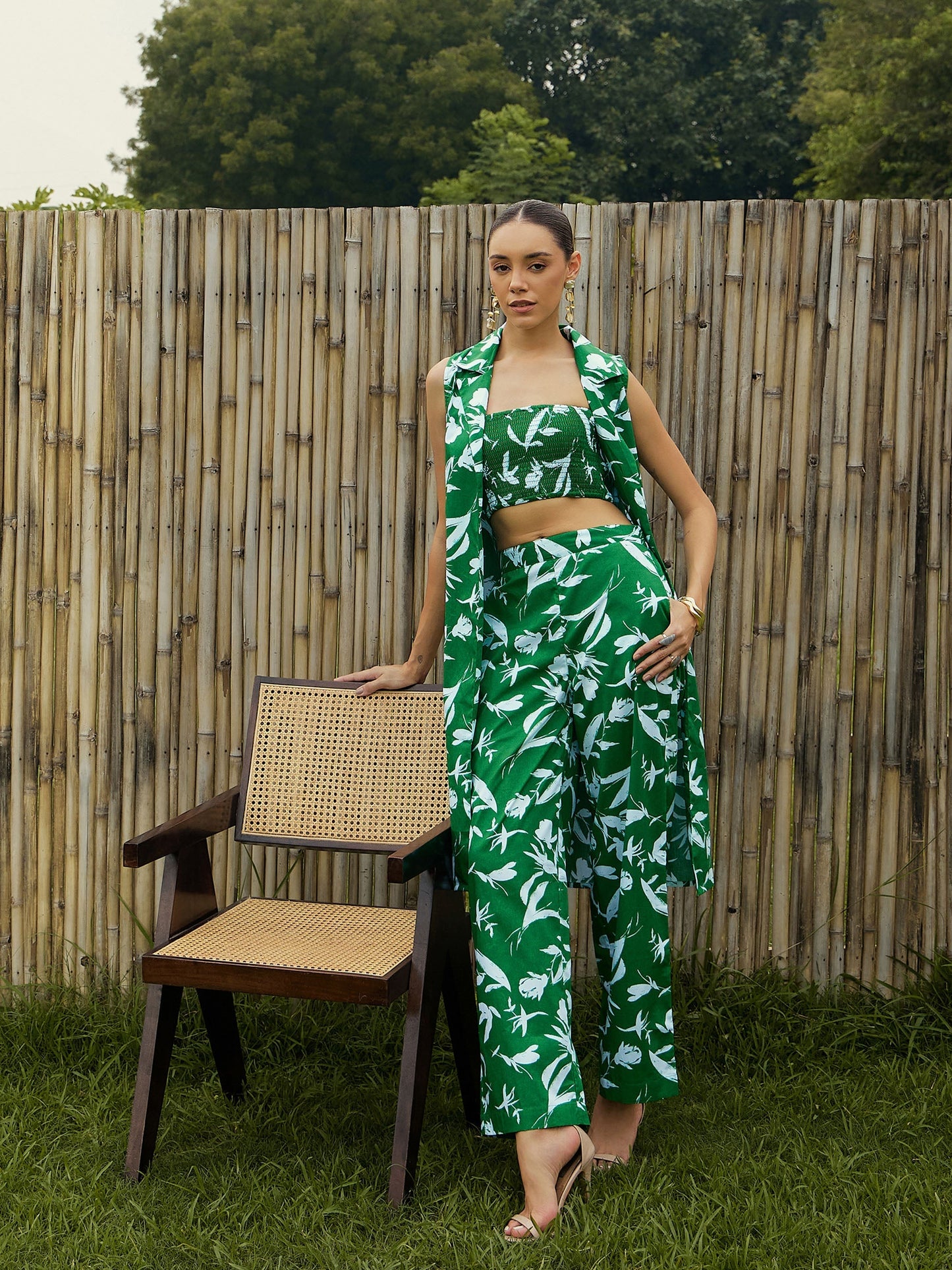 Women's Green Floral Co-Ord Set