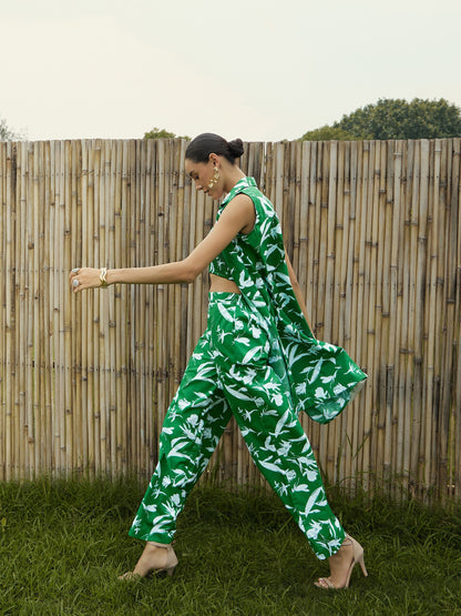 Women's Green Floral Co-Ord Set