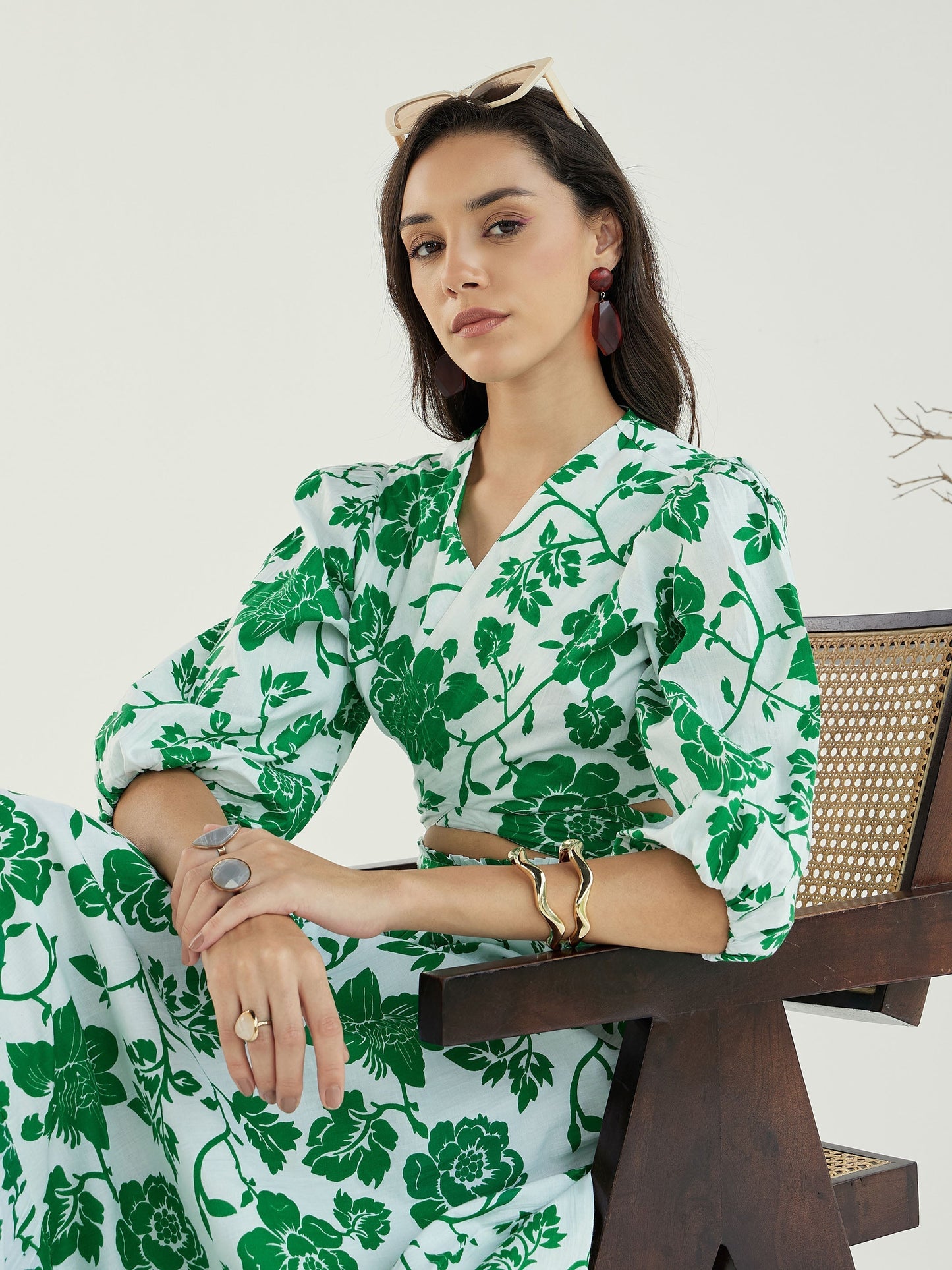 Women's White Floral Co-Ord Set