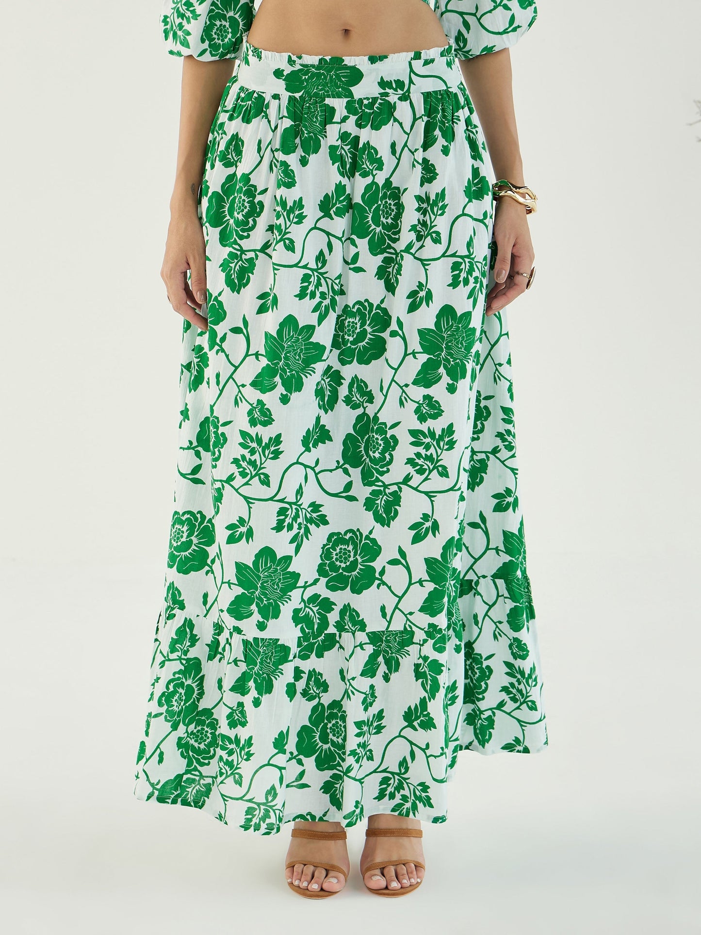 Women's White Floral Co-Ord Set
