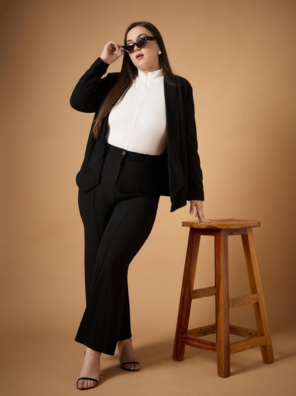 Women's Black Solid Co-Ord Set