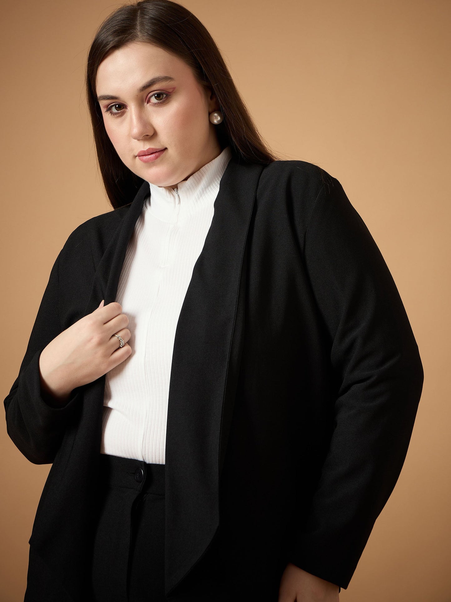 Women's Black Solid Co-Ord Set