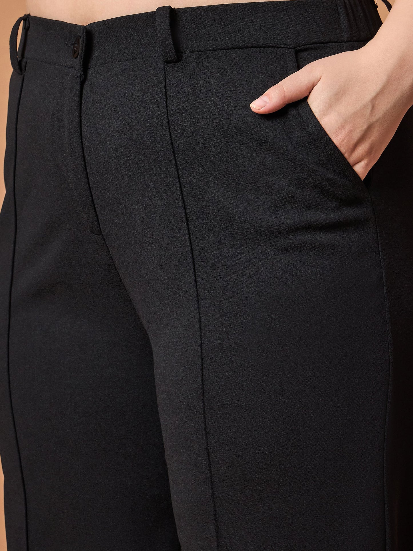 Women's Black Solid Co-Ord Set