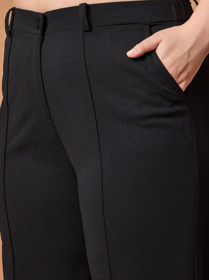 Women's Black Solid Co-Ord Set