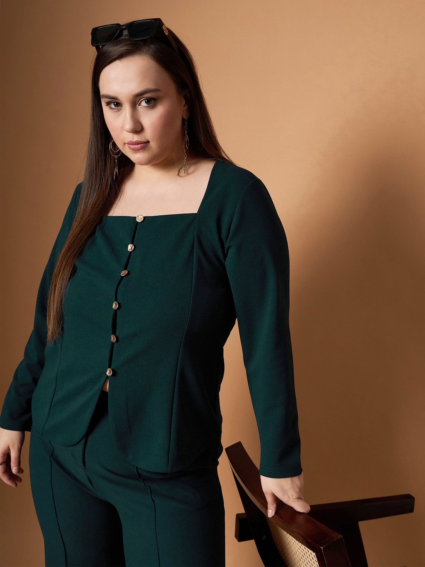 Women's Green Solid Co-Ord Set