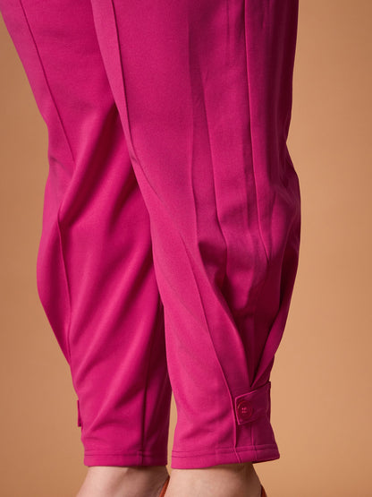 Women's Fuchsia Solid Co-Ord Set