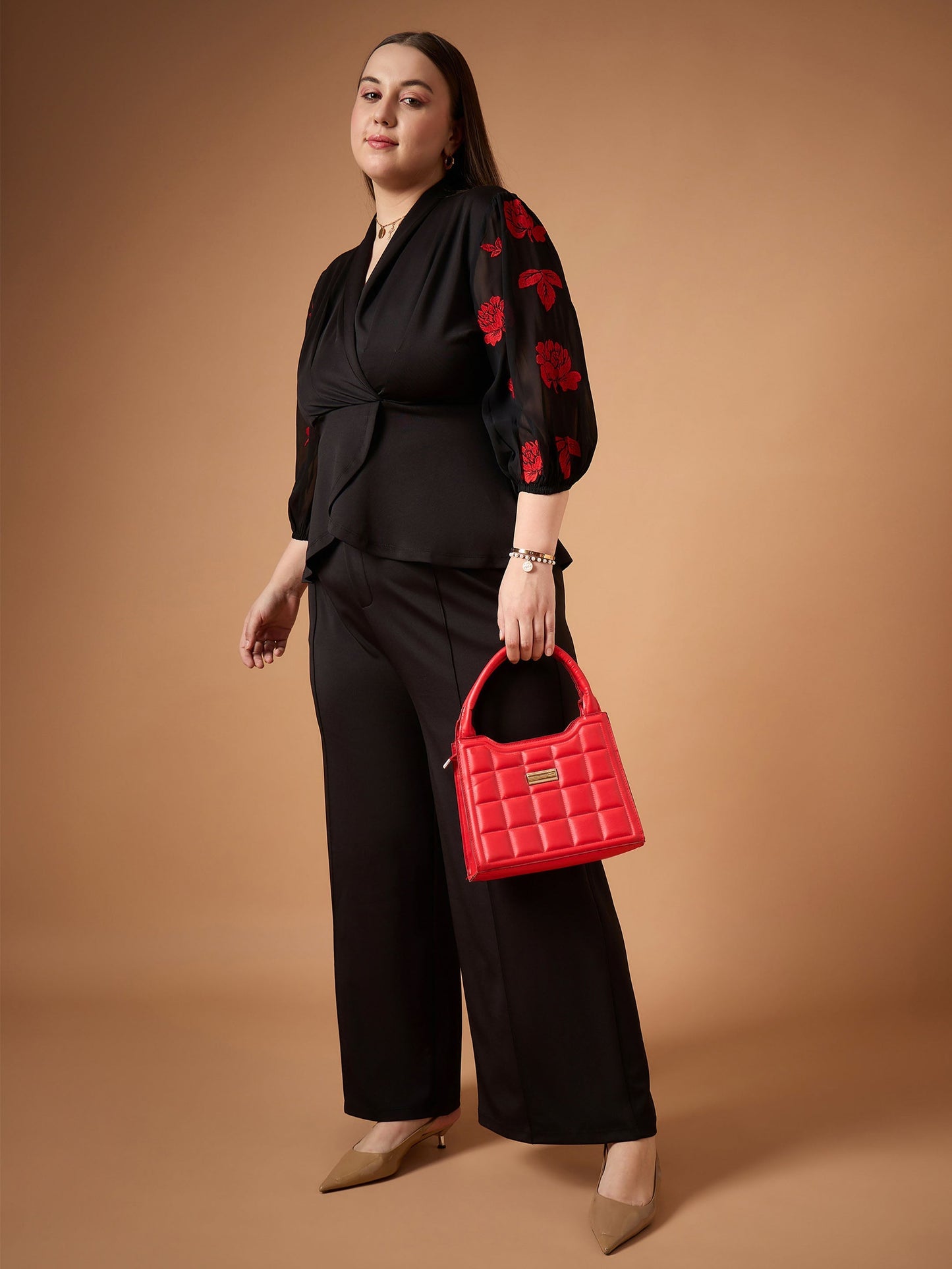 Women's Black Embroidered Co-Ord Set