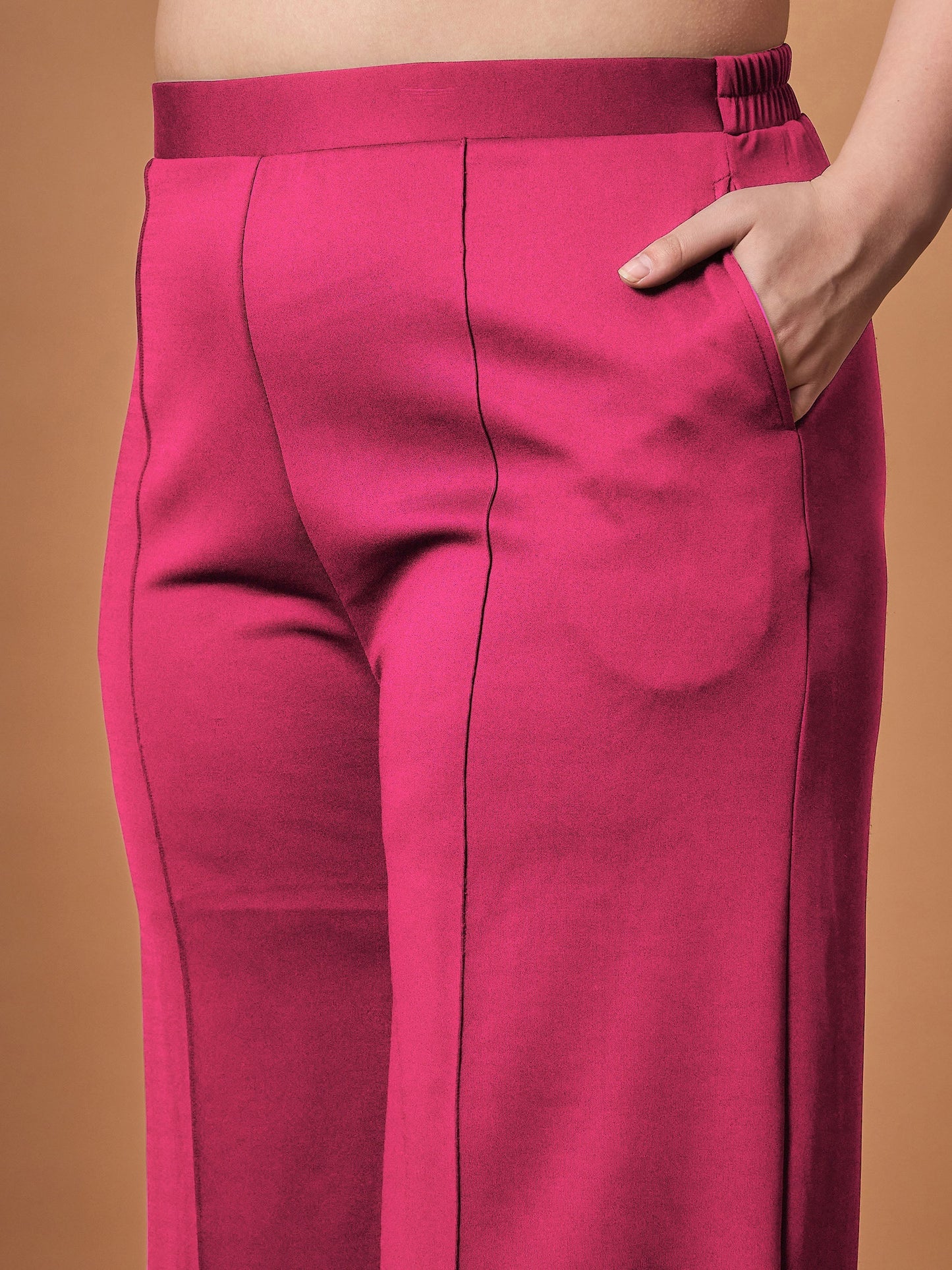 Women's Fuchsia Solid Co-Ord Set