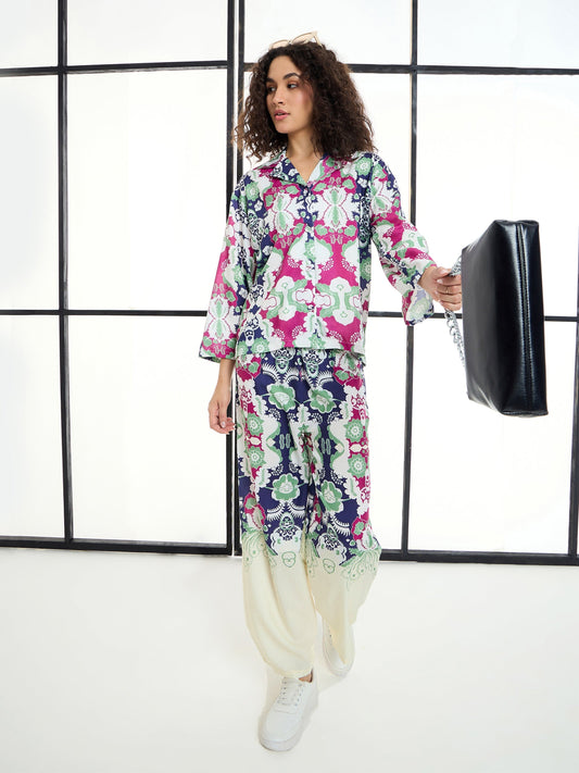 Women's Green Floral Co-Ord Set