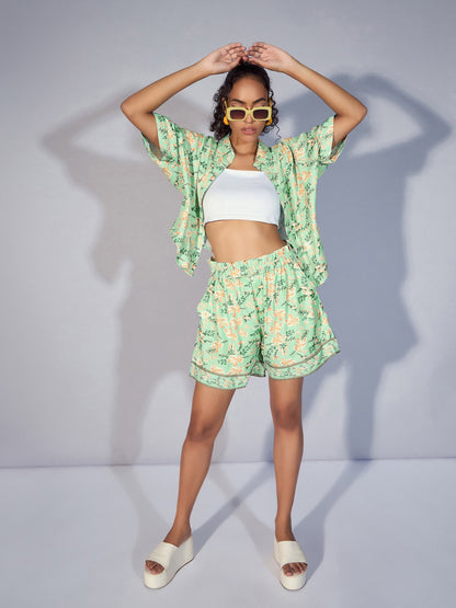 Women's Green Floral Co-Ord Set