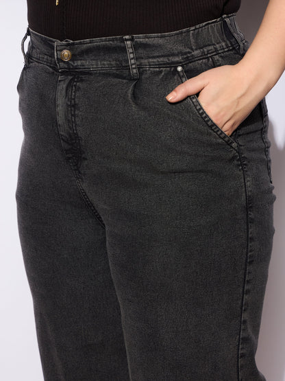 Women's Black Denim Bermuda Shor