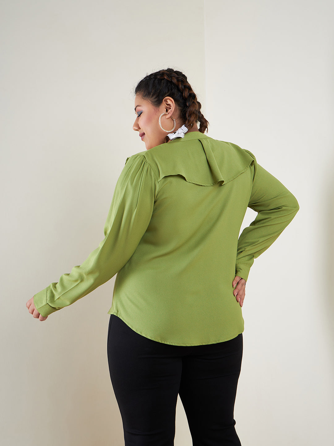 Women's Green Layered Shirt