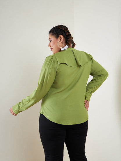 Women's Green Layered Shirt