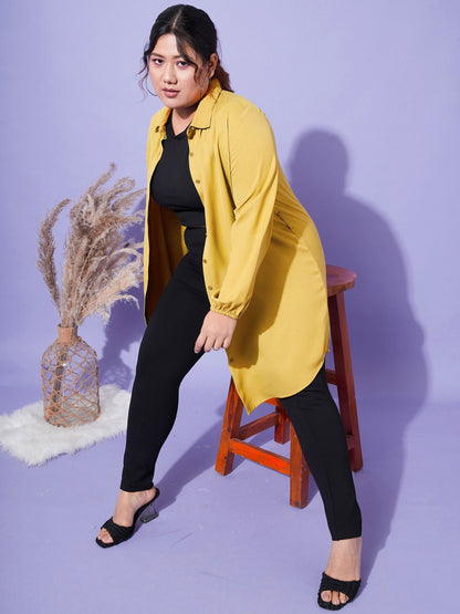 Women's Mustard Longline Shirt