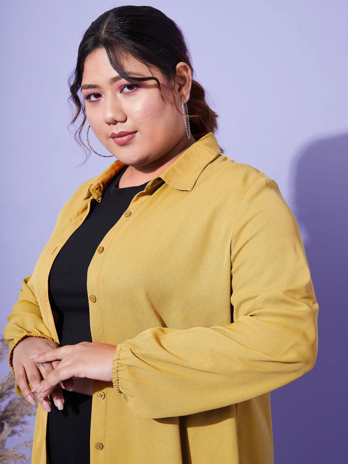 Women's Mustard Longline Shirt
